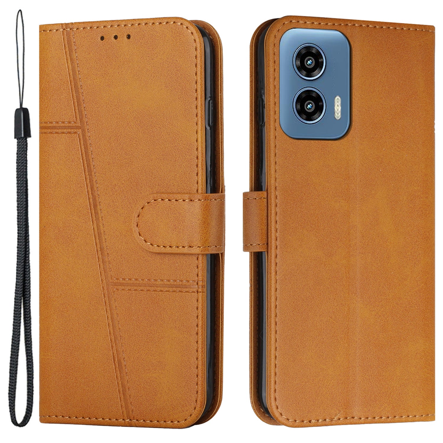 For Motorola Moto G Play 5G (2024) / Moto G 5G (2024) Case PU Leather Stand Flip Phone Cover Calf Texture For Motorola Moto G Play 5G (2024) / Moto G 5G (2024) Case PU Leather Stand Flip Phone Cover Calf Texture